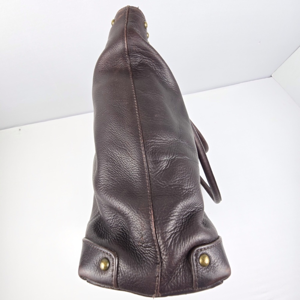 Solo Dark Brown Leather Tote Bag - Picture 4 of 12